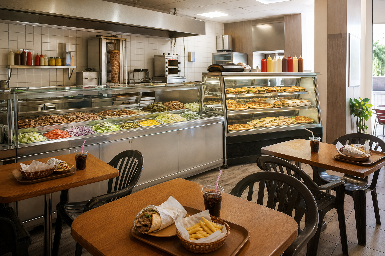 An illustrative AI-generated photograph representing a takeaway in Harehills. Not a photograph of the business itself.