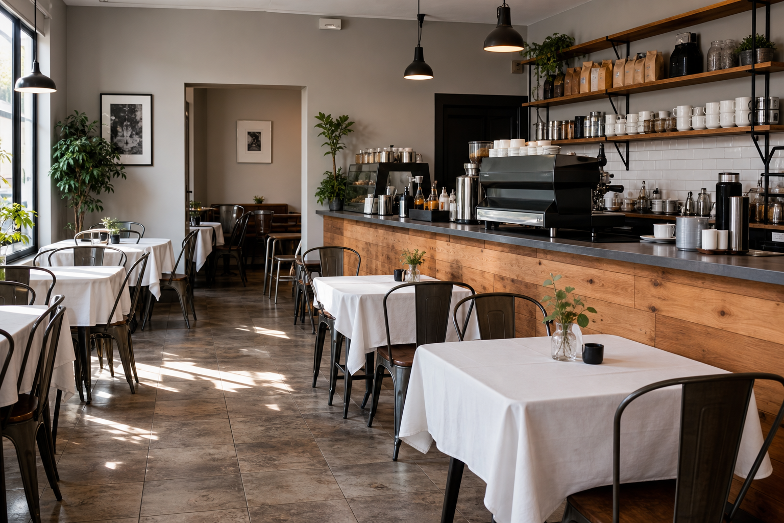 An illustrative AI-generated photograph representing a café in Otley. Not a photograph of the business itself.