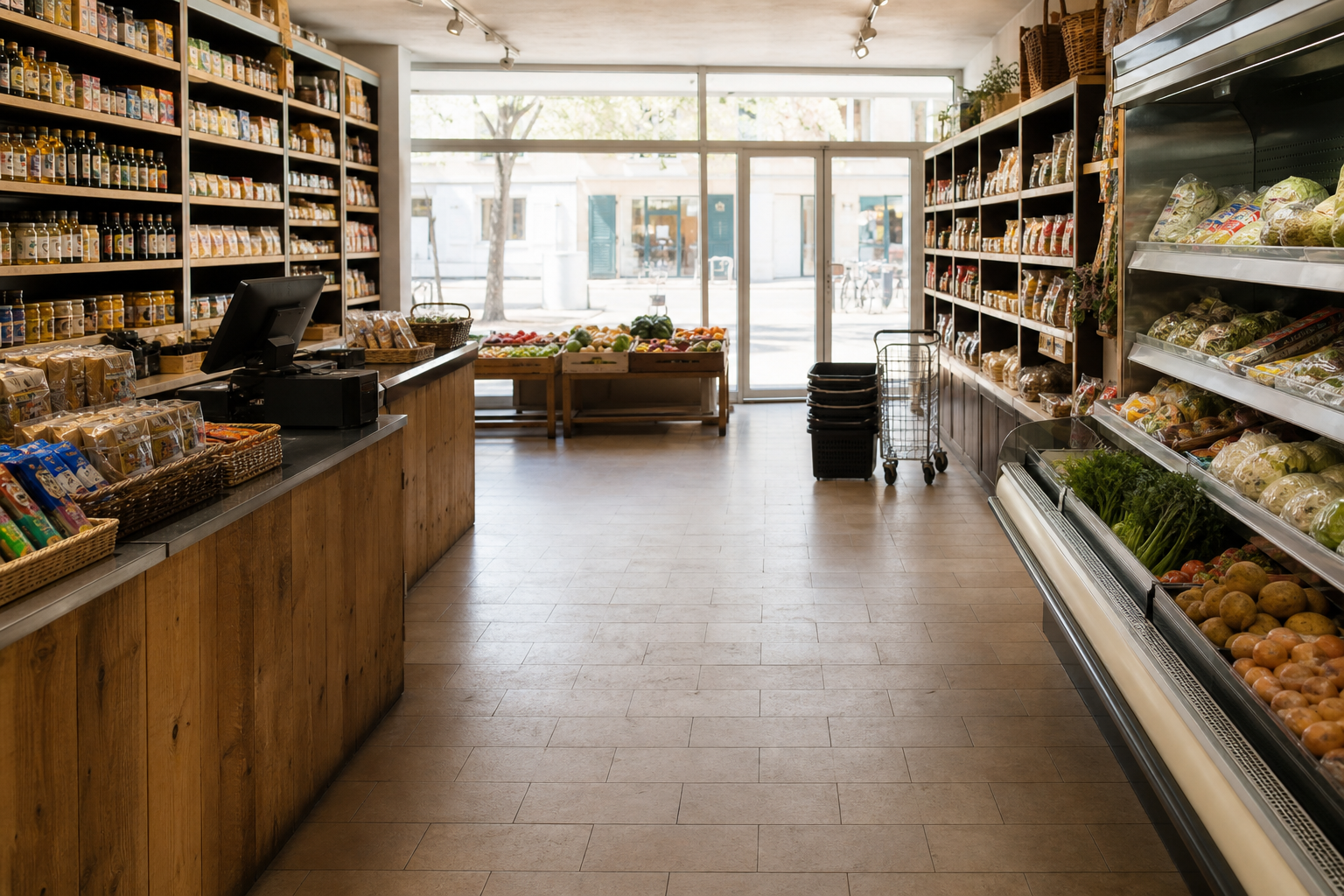 An illustrative AI-generated photograph representing a grocer in Morley. Not a photograph of the business itself.