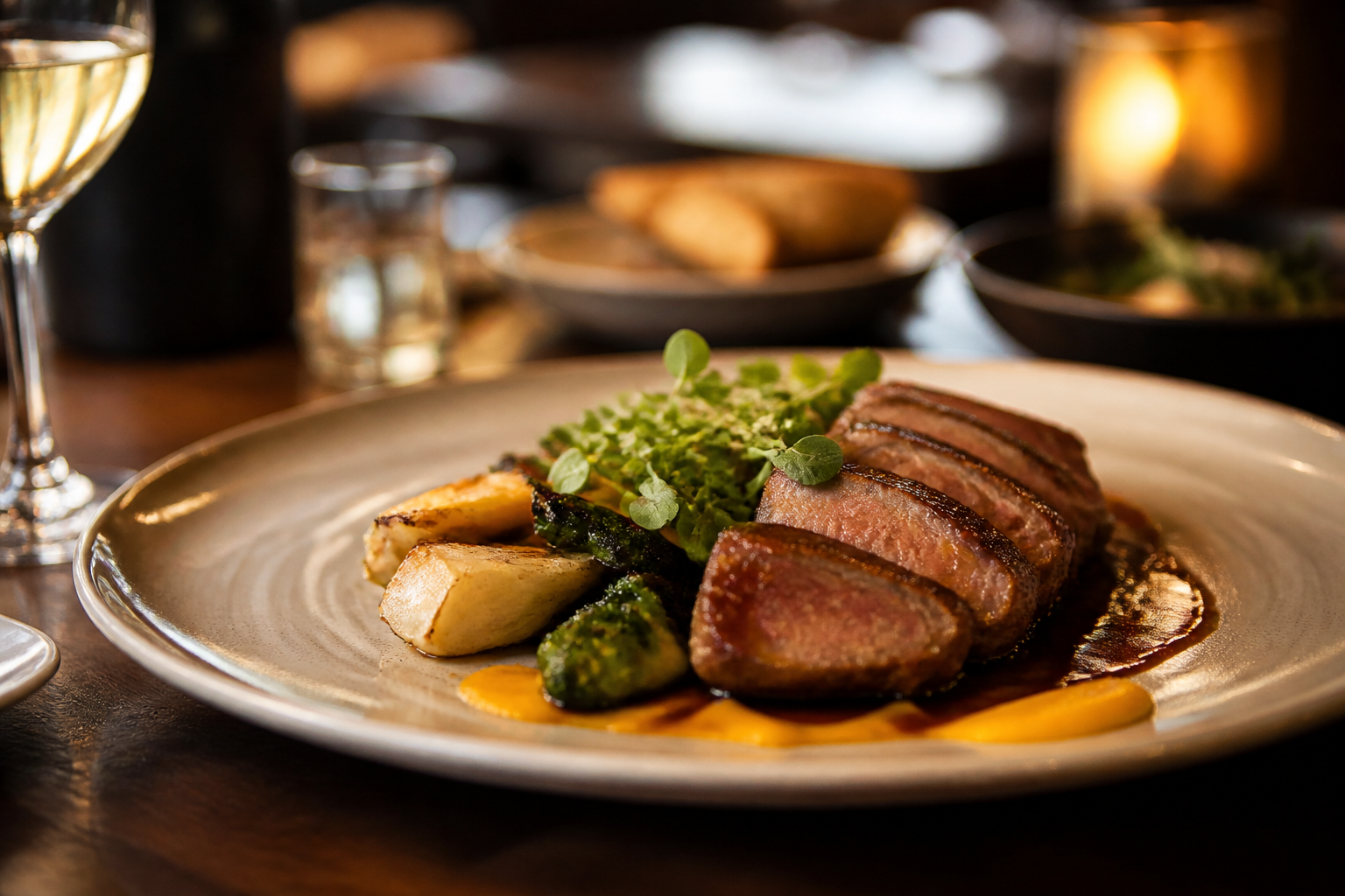 AI-generated image representing a Restaurant in Kirkstall — illustrative, not a photograph of Butlers At Number One.