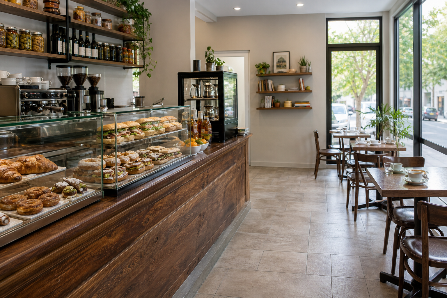 An illustrative AI-generated photograph representing a café in Pudsey. Not a photograph of the business itself.