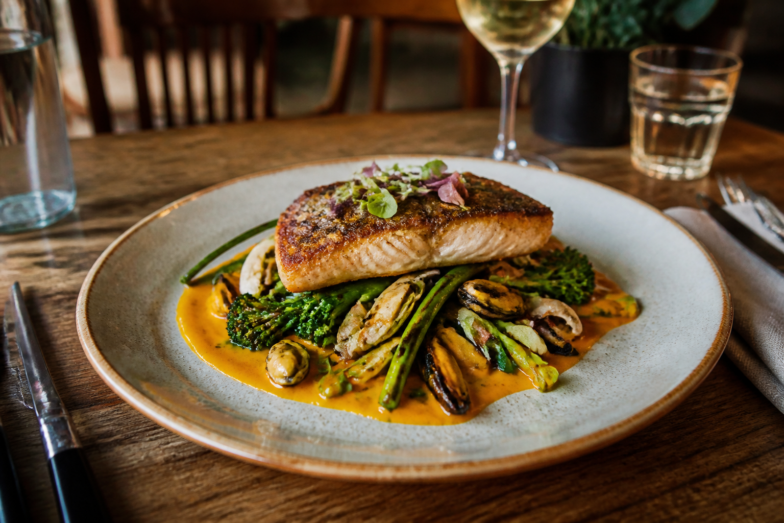 AI-generated image representing a Restaurant in Headingley — illustrative, not a photograph of De Baga.