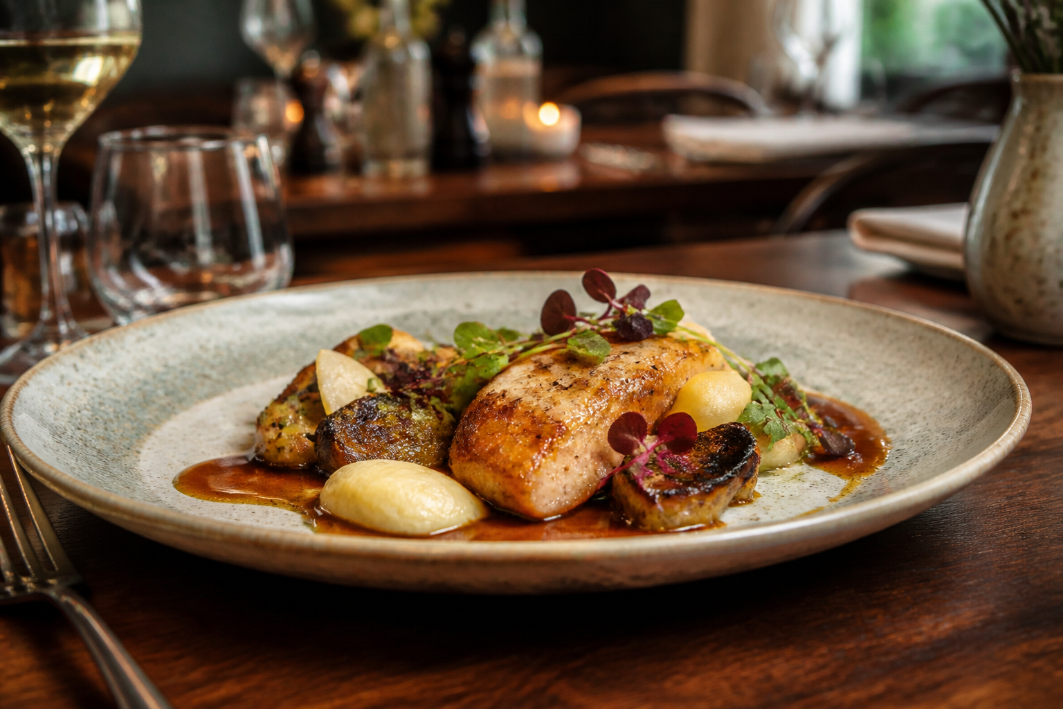 AI-generated image representing a Restaurant in Horsforth — illustrative, not a photograph of Escape Restaurant And Bar.