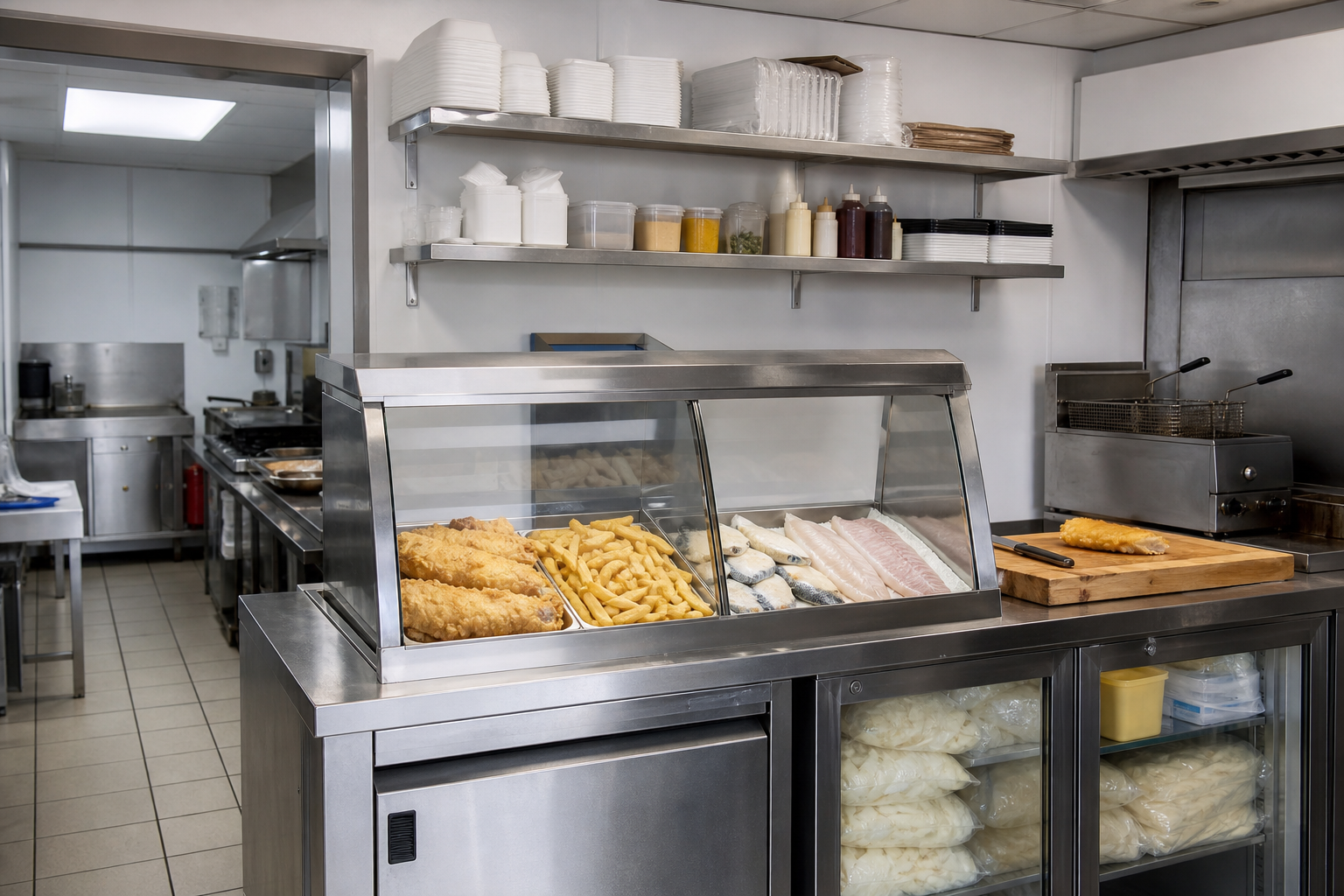 An illustrative AI-generated photograph representing a takeaway in Pudsey. Not a photograph of the business itself.