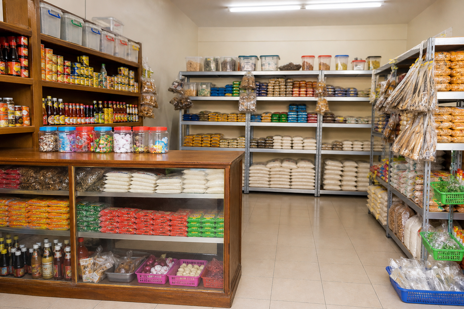 An illustrative AI-generated photograph representing a grocer in Harehills. Not a photograph of the business itself.
