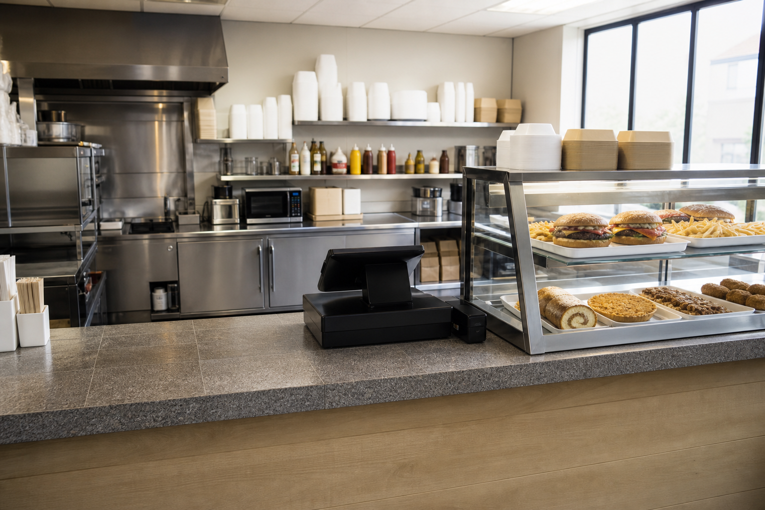 An illustrative AI-generated photograph representing a takeaway in Bramley. Not a photograph of the business itself.