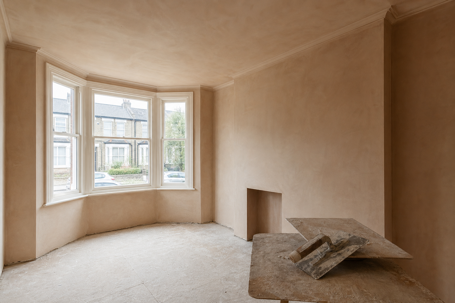 AI-generated image representing plastering work in Chapel Allerton — illustrative, not a photograph of Franks Plastering.