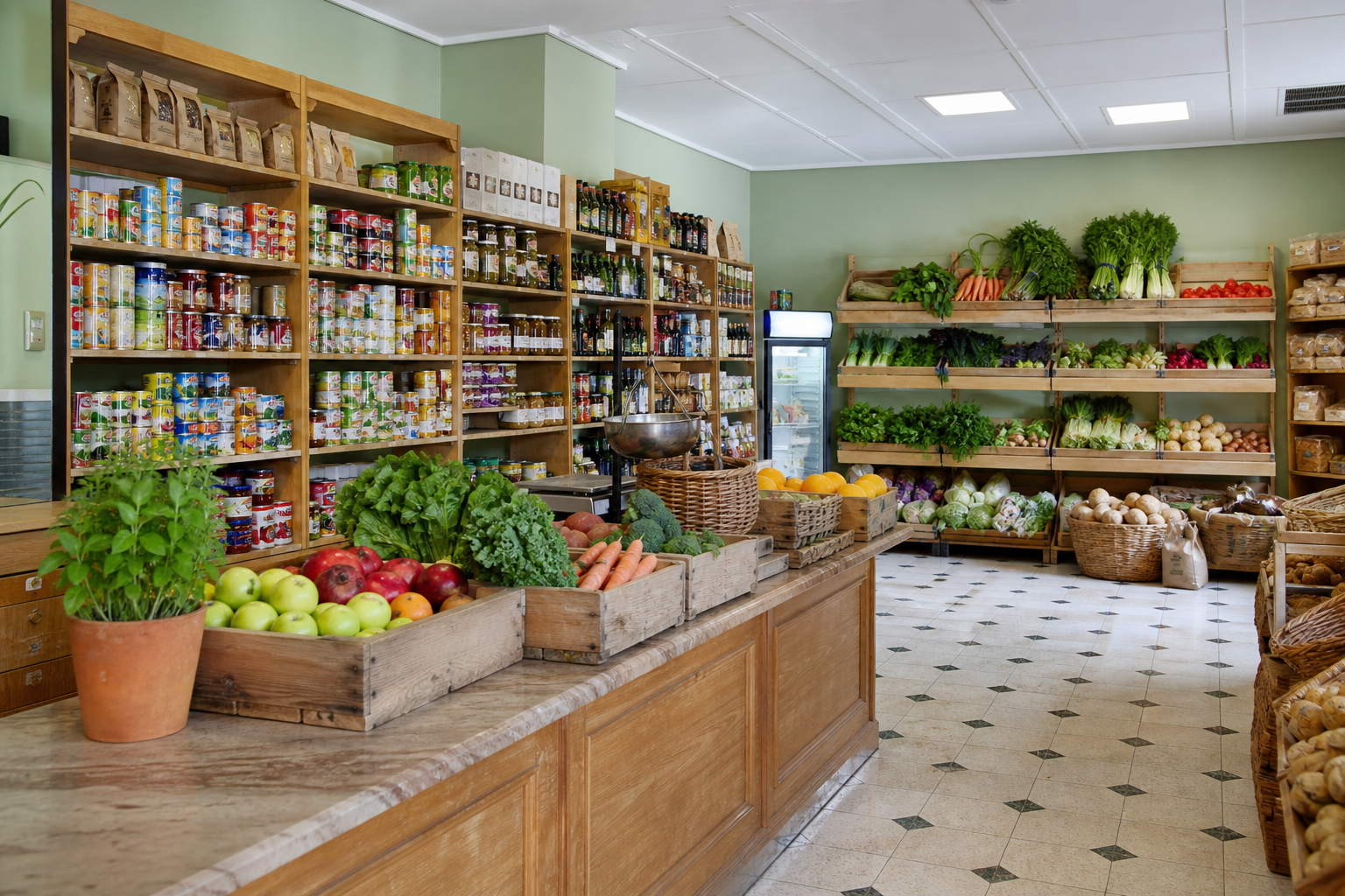 An illustrative AI-generated photograph representing a grocer in Morley. Not a photograph of the business itself.