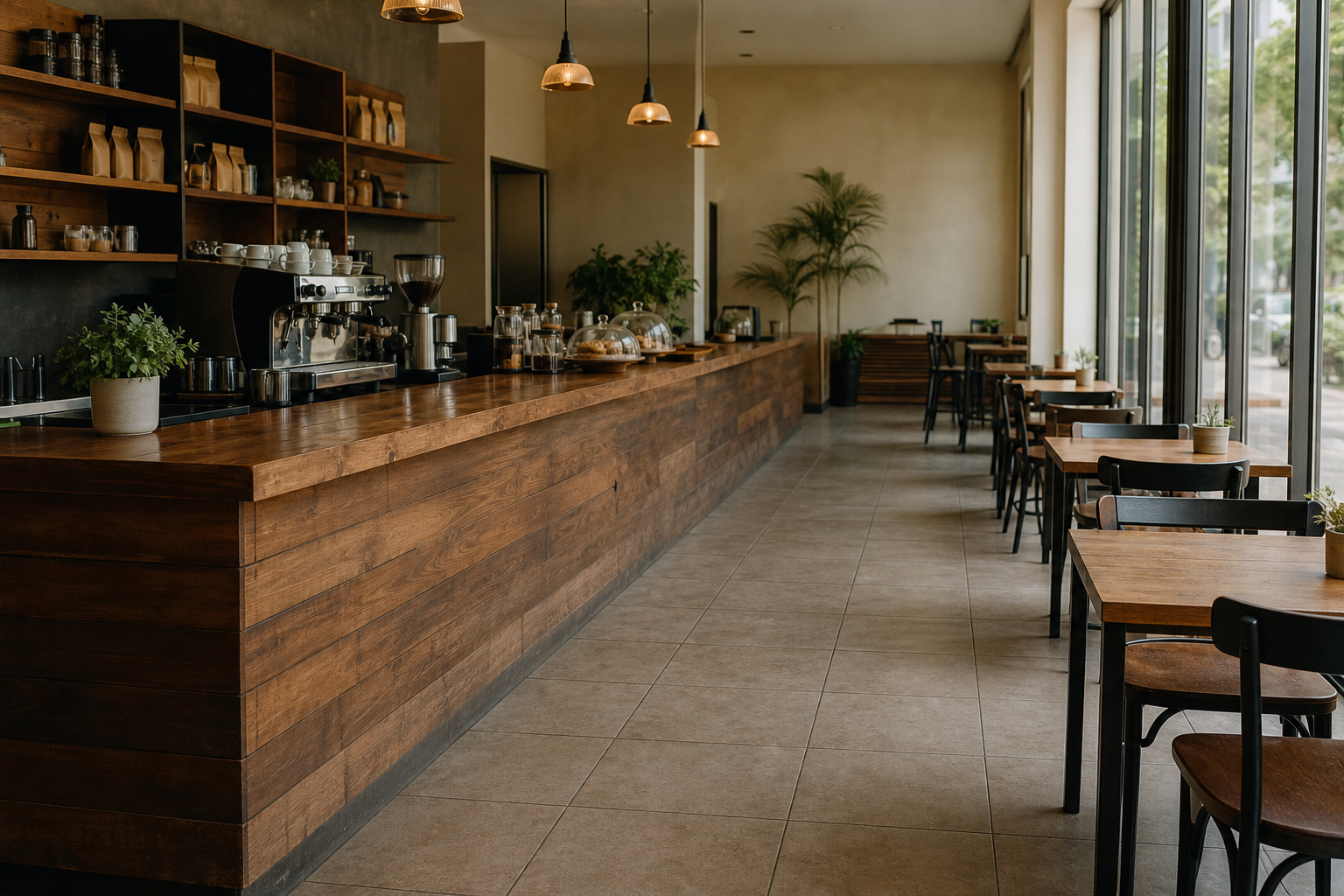 An illustrative AI-generated photograph representing a café in Bramley. Not a photograph of the business itself.