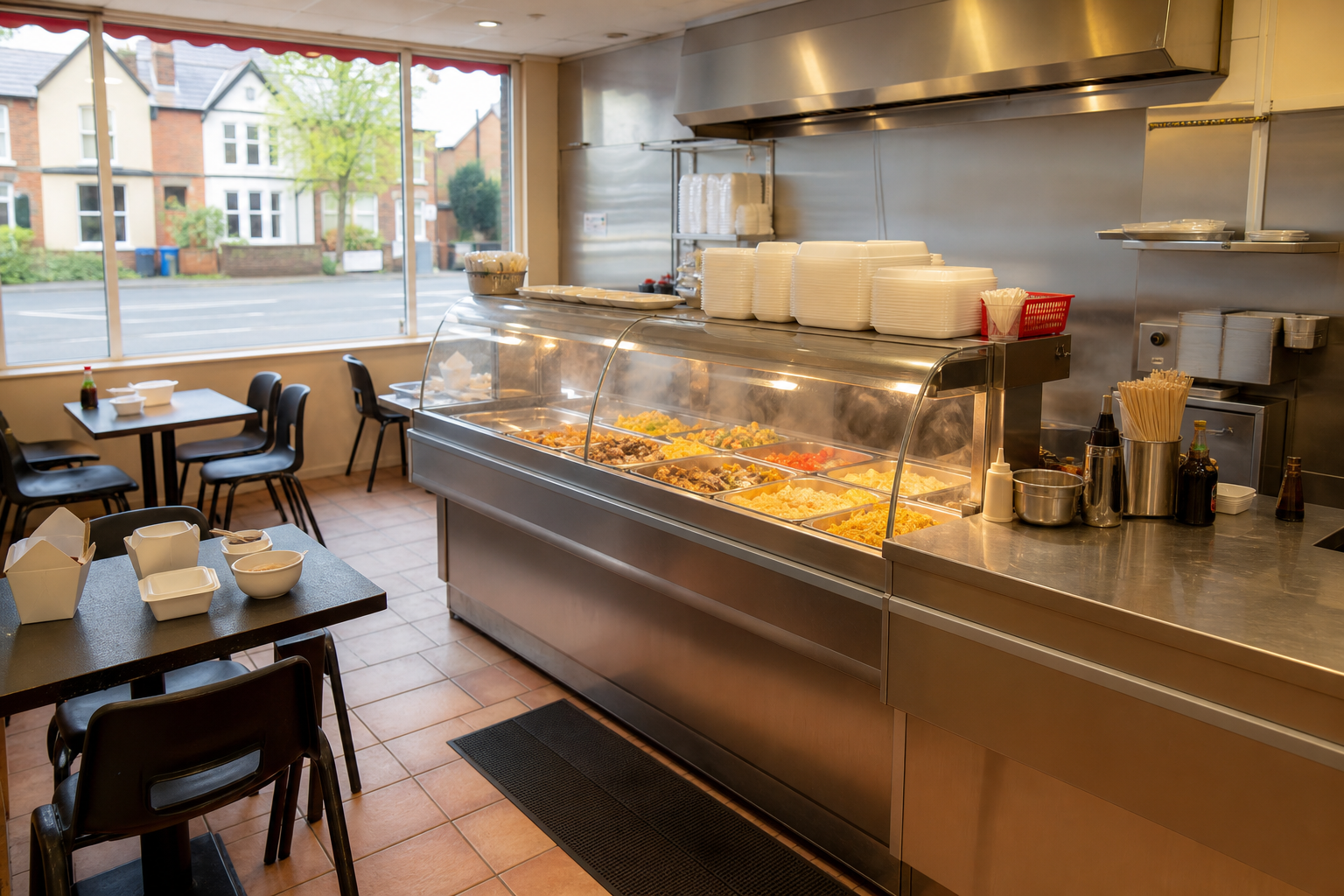 An illustrative AI-generated photograph representing a takeaway in Guiseley. Not a photograph of the business itself.