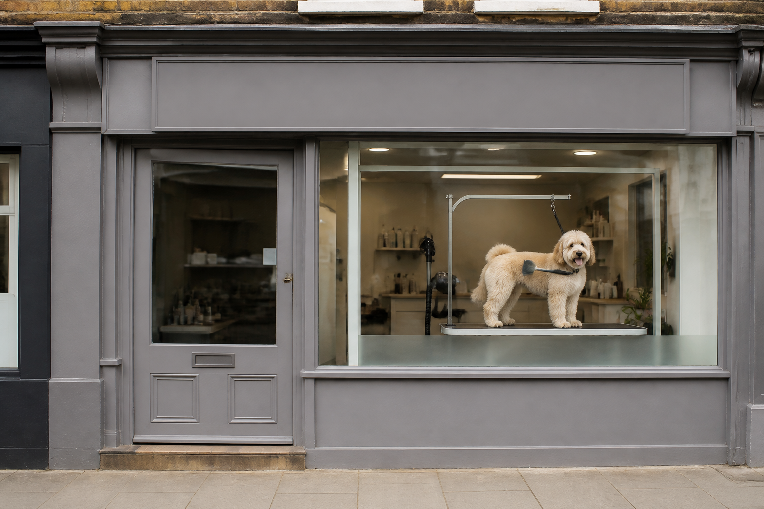 AI-generated image representing a Dog groomer in Chapel Allerton — illustrative, not a photograph of Karma Canines.