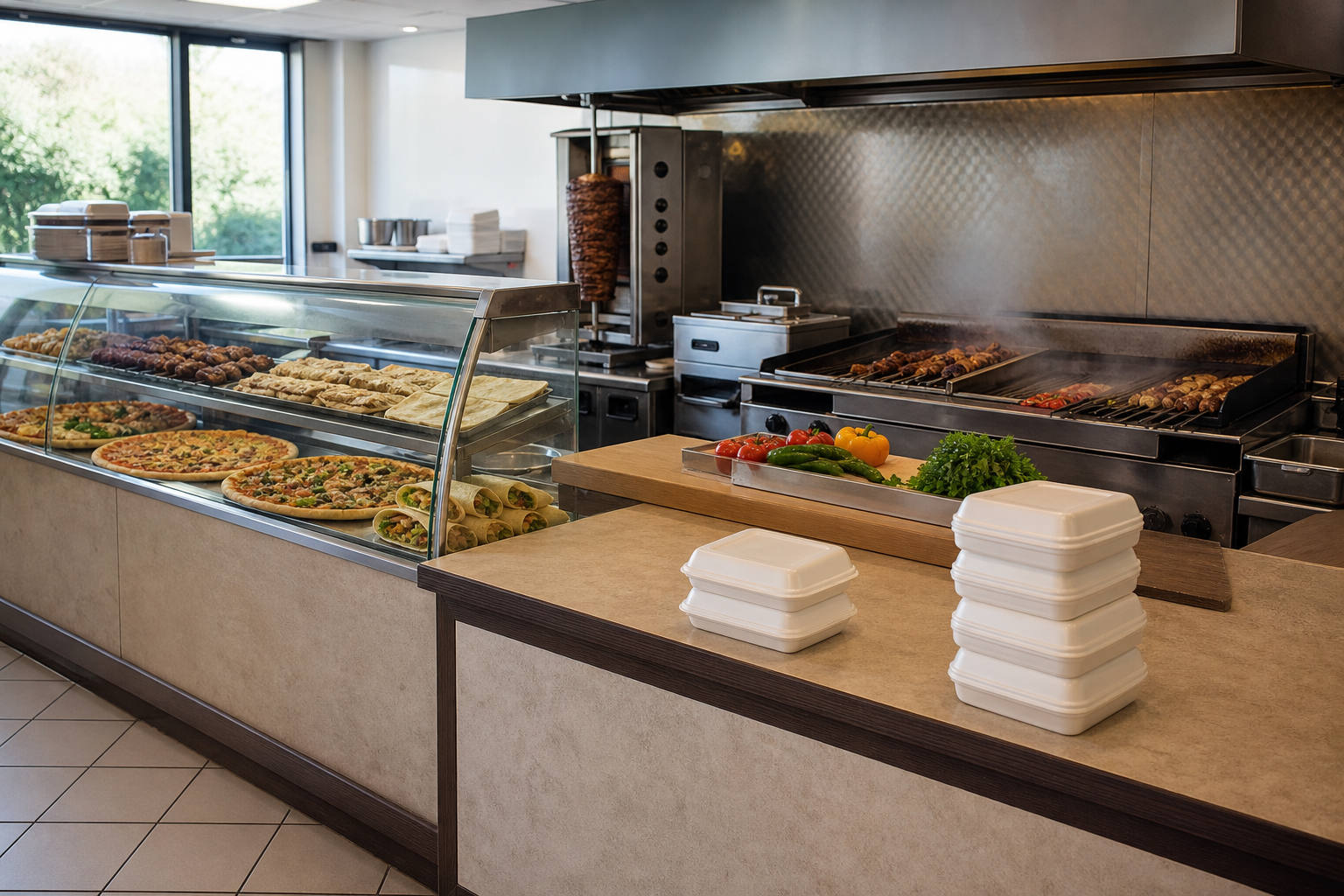 An illustrative AI-generated photograph representing a takeaway in Pudsey. Not a photograph of the business itself.
