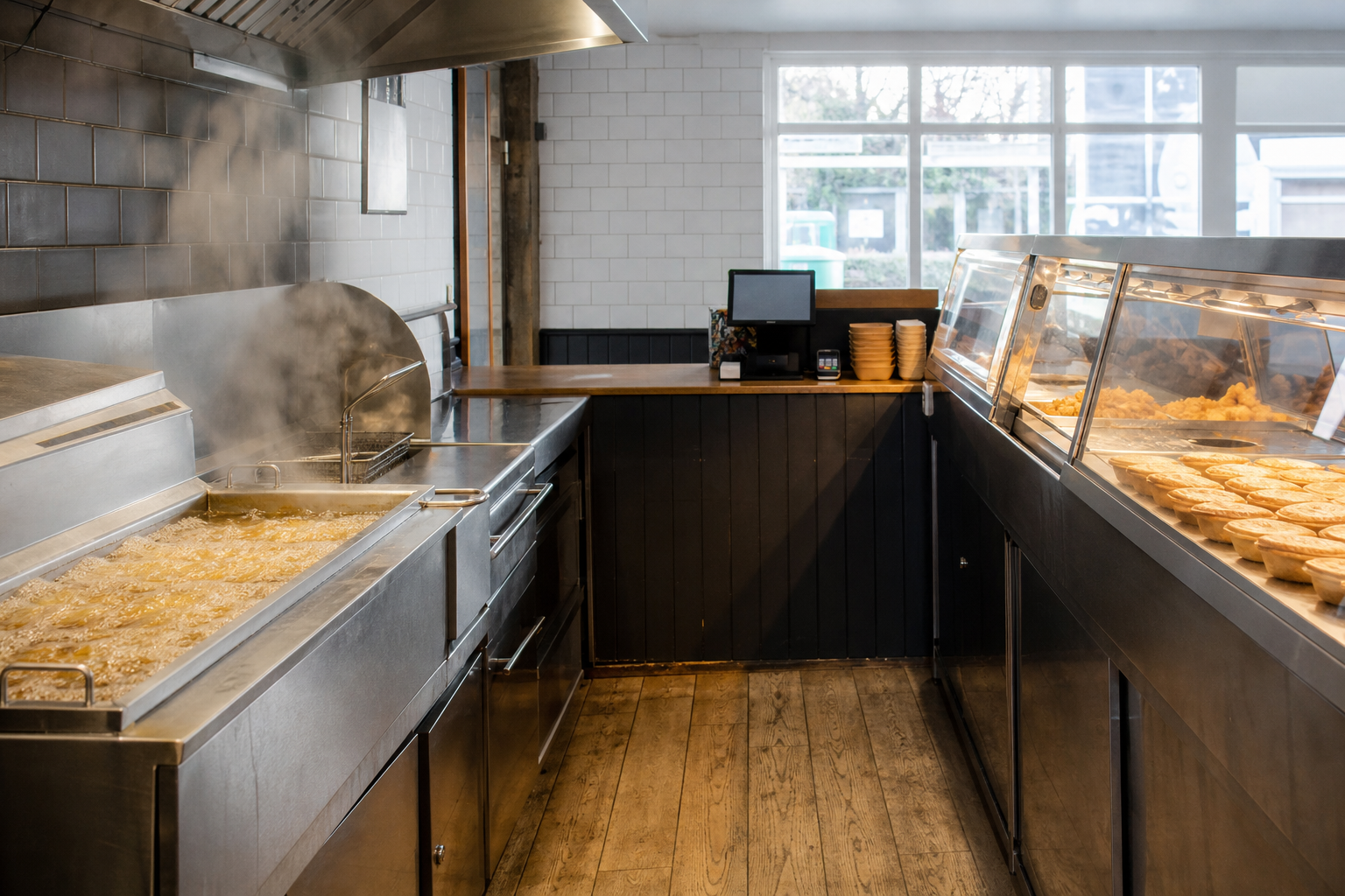 An illustrative AI-generated photograph representing a takeaway in Meanwood. Not a photograph of the business itself.