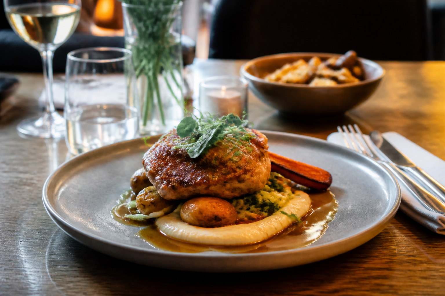 AI-generated image representing a Restaurant in Horsforth — illustrative, not a photograph of La Fonda Spanish Tapas Restaurant And Bar.