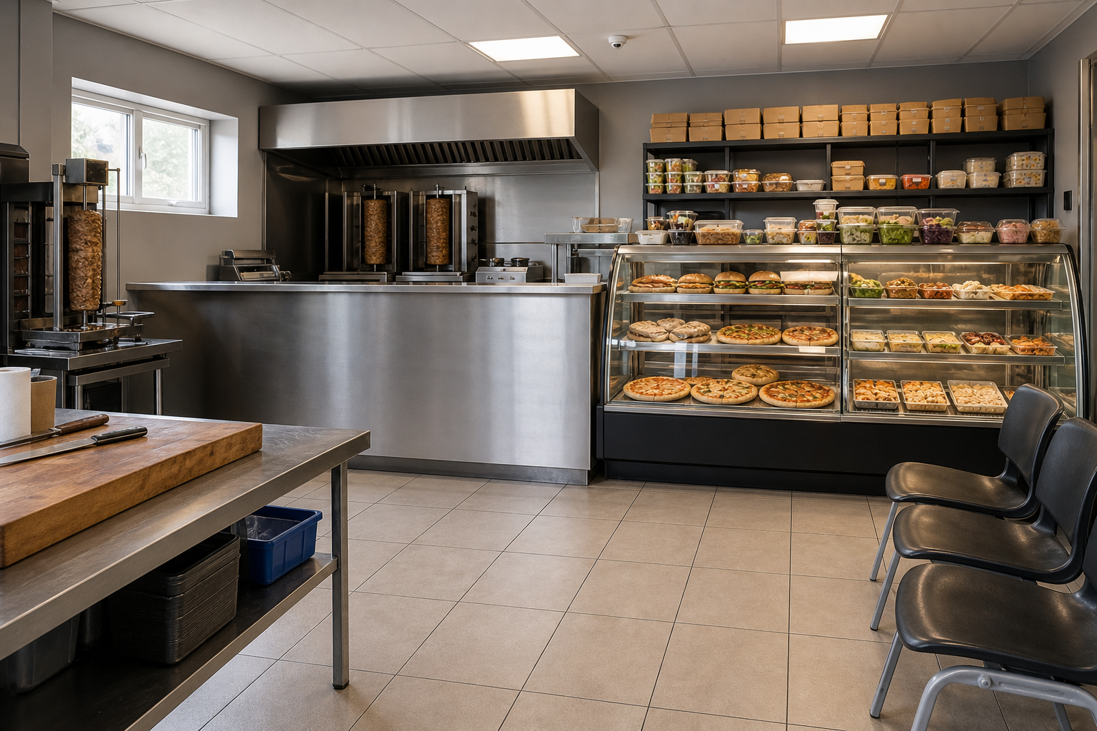 An illustrative AI-generated photograph representing a takeaway in Harehills. Not a photograph of the business itself.