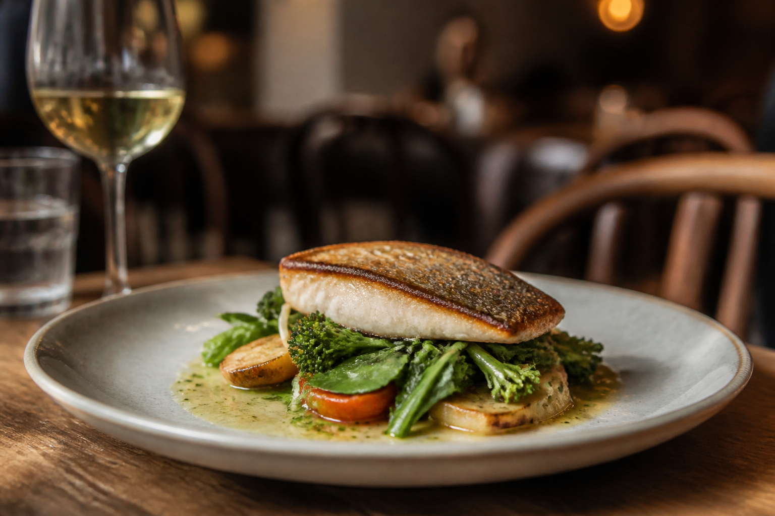 AI-generated image representing a Restaurant in Headingley — illustrative, not a photograph of Maemes Leeds.