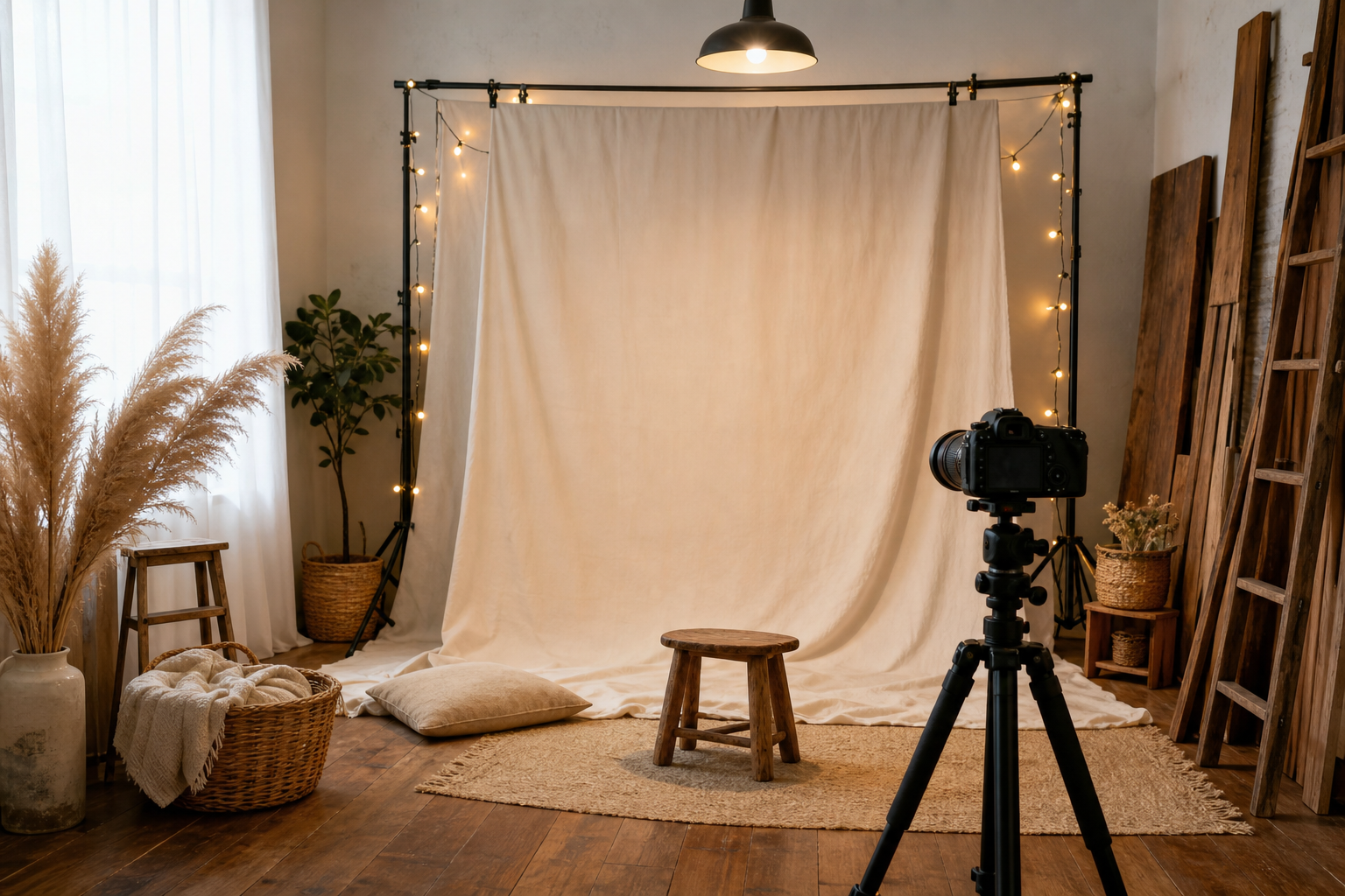 AI-generated image representing a portrait studio in Horsforth — illustrative, not a photograph of Meagan Sarah Photography.