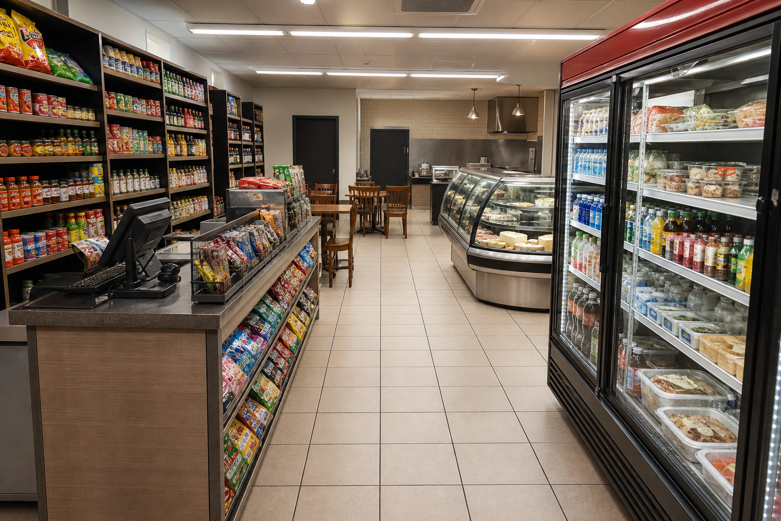 An illustrative AI-generated photograph representing a grocer in Armley. Not a photograph of the business itself.