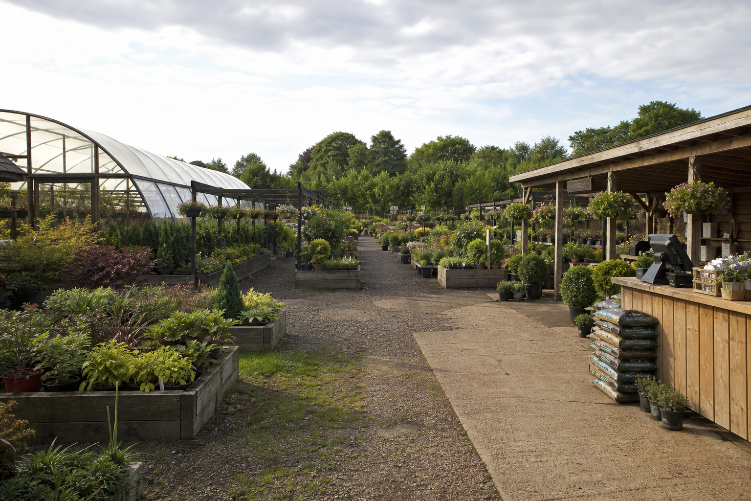 An illustrative AI-generated photograph representing a garden centre & nursery in Pudsey. Not a photograph of the business itself.
