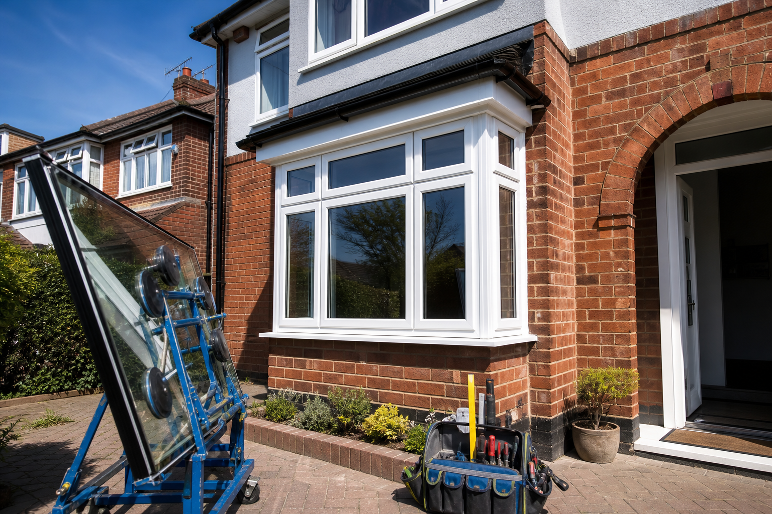 AI-generated image representing window fitting in Horsforth — illustrative, not a photograph of Rainbow Windows.