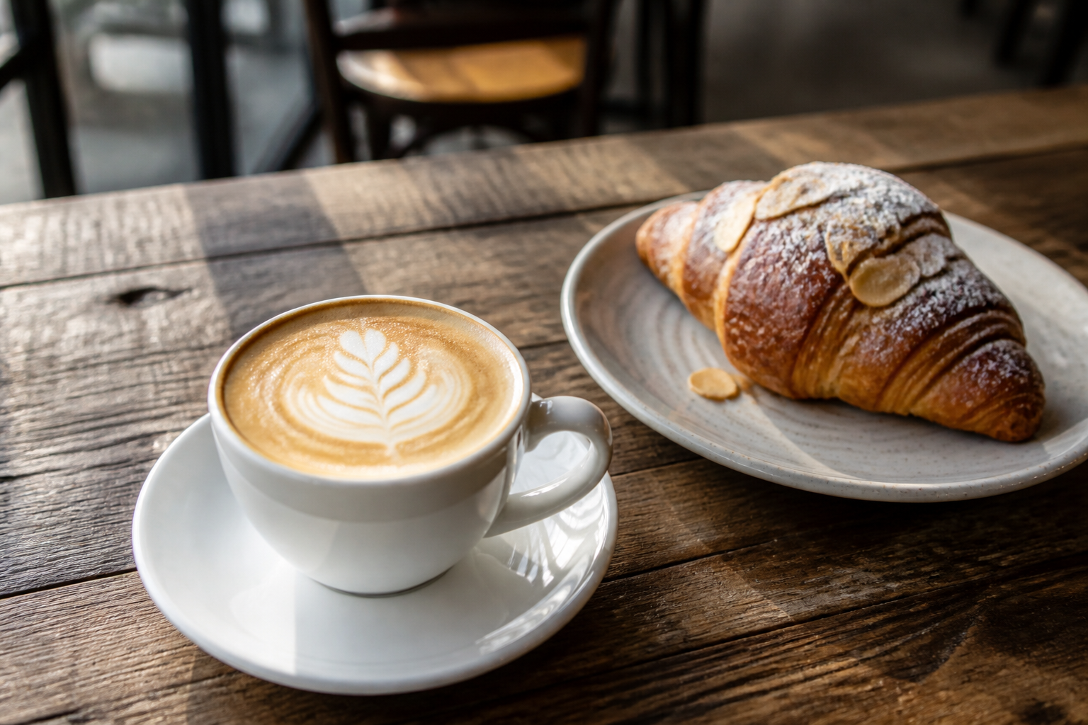 AI-generated image representing a Café in Headingley — illustrative, not a photograph of Santorini Bar And Grill.
