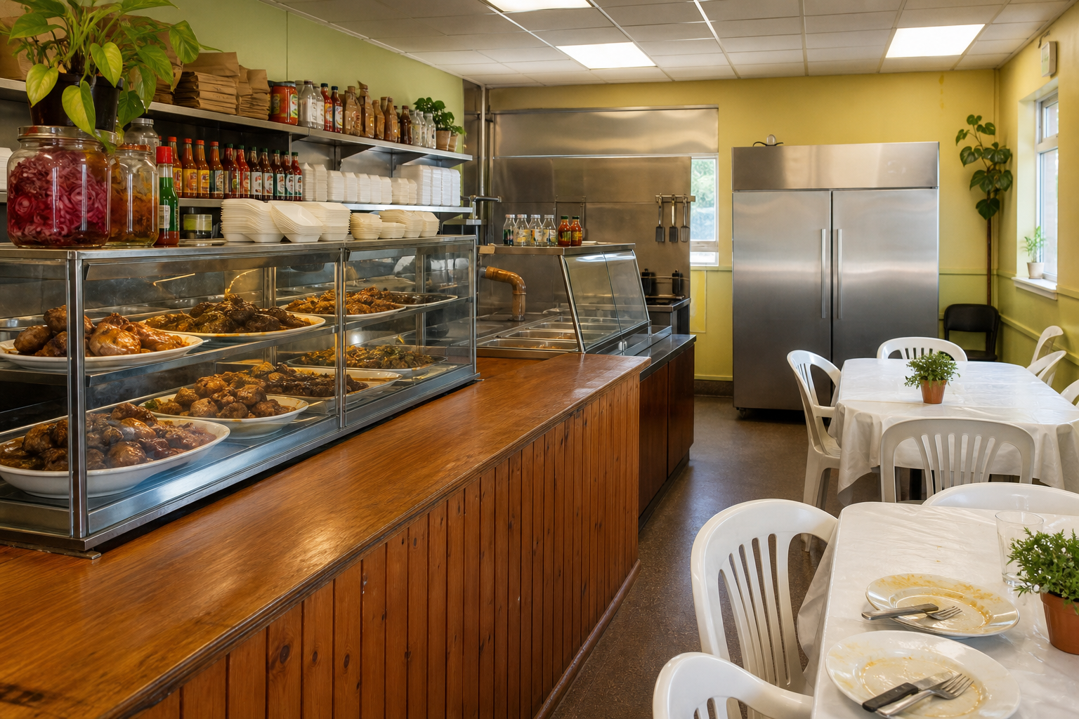 An illustrative AI-generated photograph representing a restaurant in Harehills. Not a photograph of the business itself.