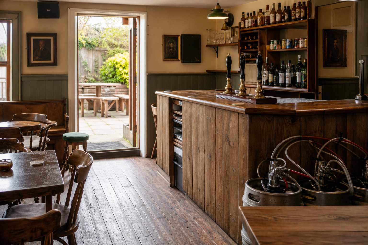 An illustrative AI-generated photograph representing a bar in Morley. Not a photograph of the business itself.