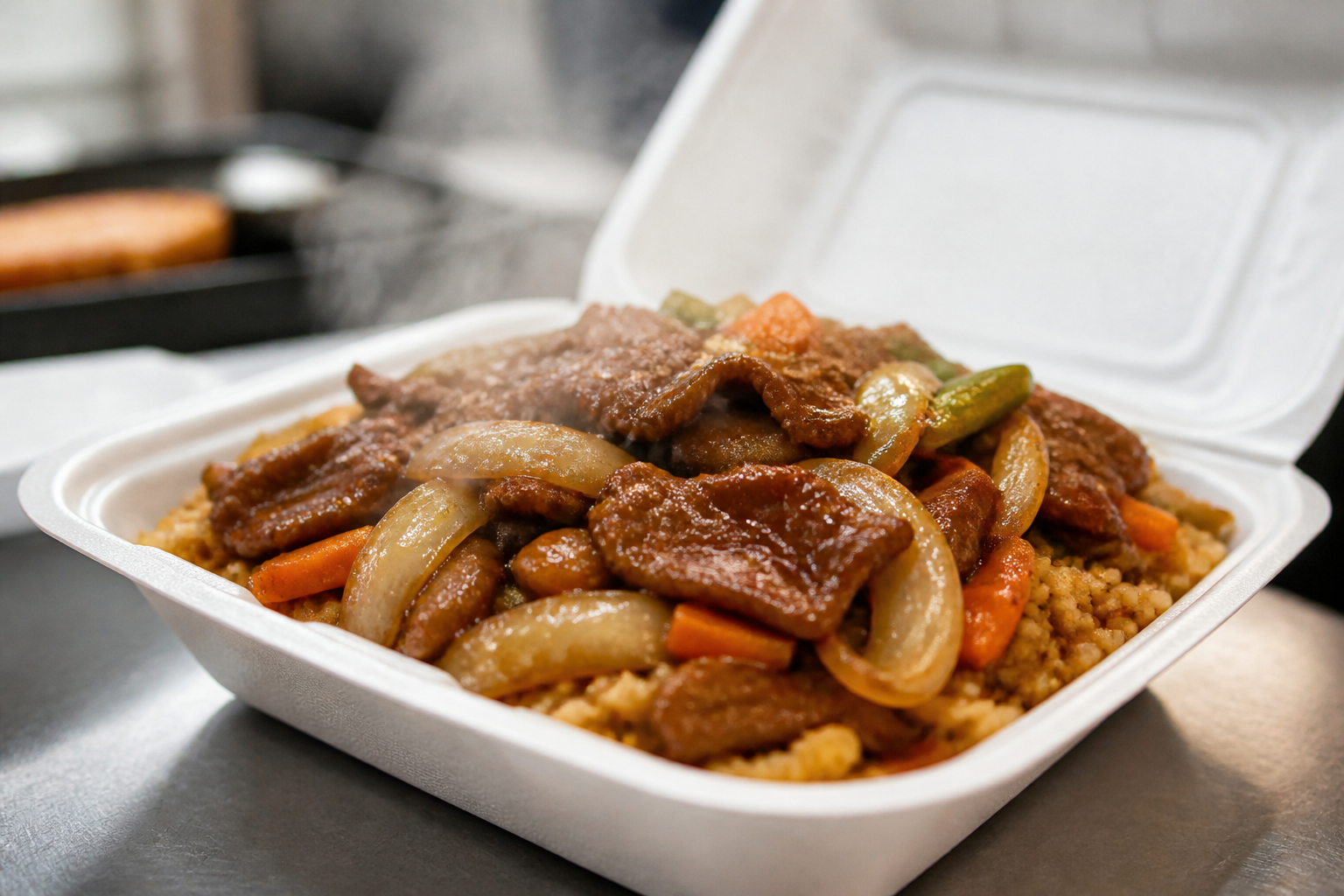 AI-generated image representing a Takeaway in Chapel Allerton — illustrative, not a photograph of Stacked House Of Food.