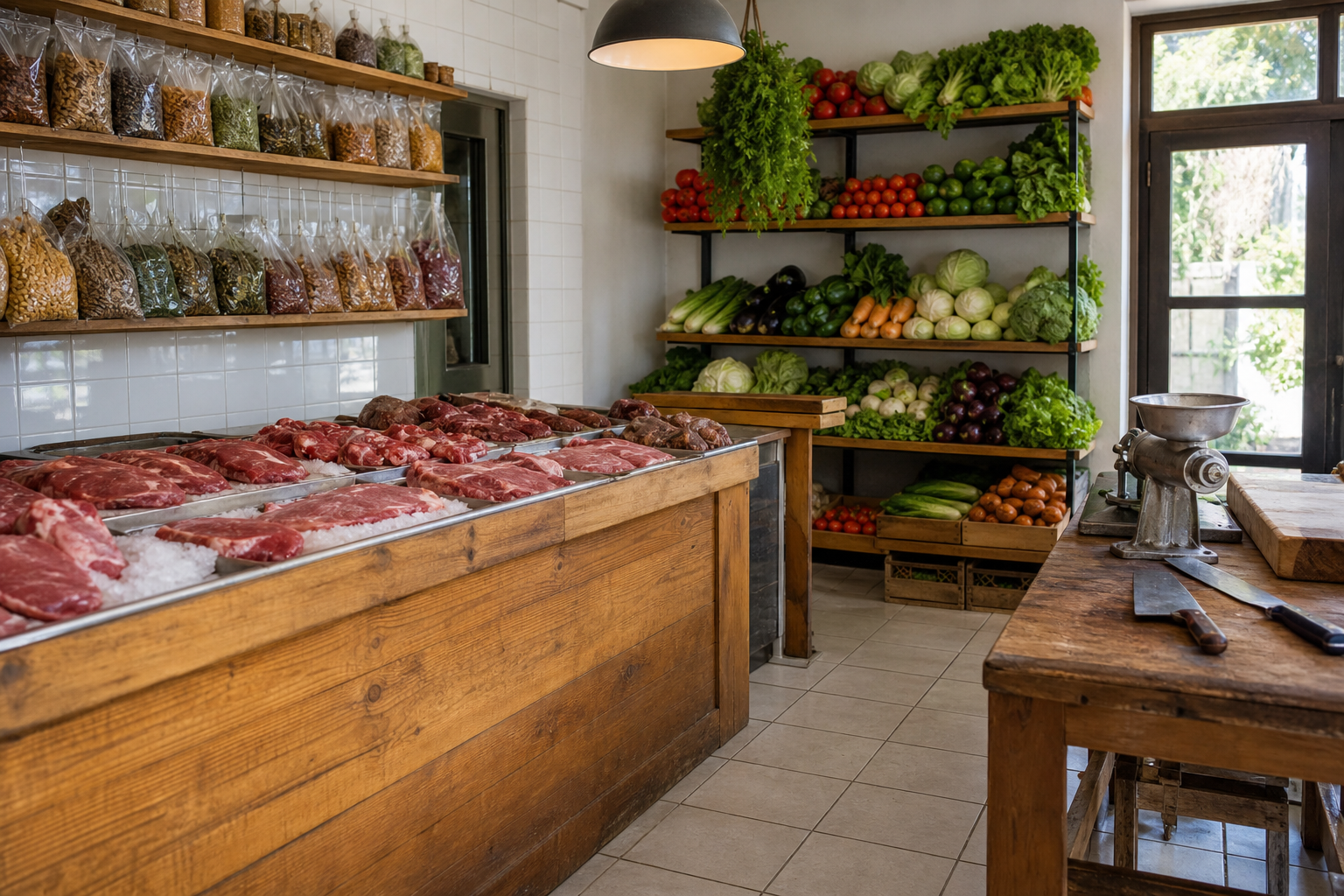 An illustrative AI-generated photograph representing a greengrocer in Harehills. Not a photograph of the business itself.