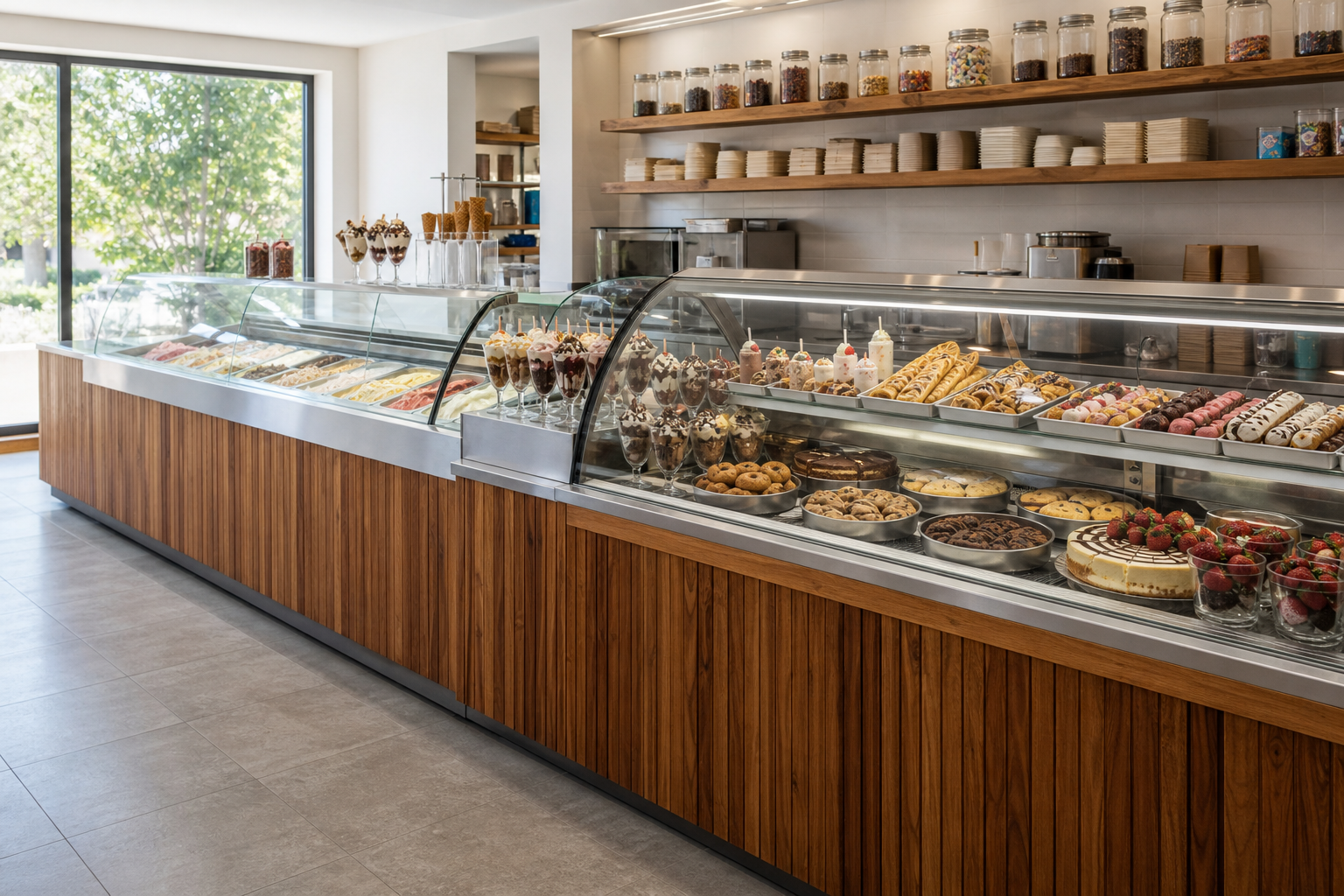 An illustrative AI-generated photograph representing a dessert shop in Yeadon. Not a photograph of the business itself.