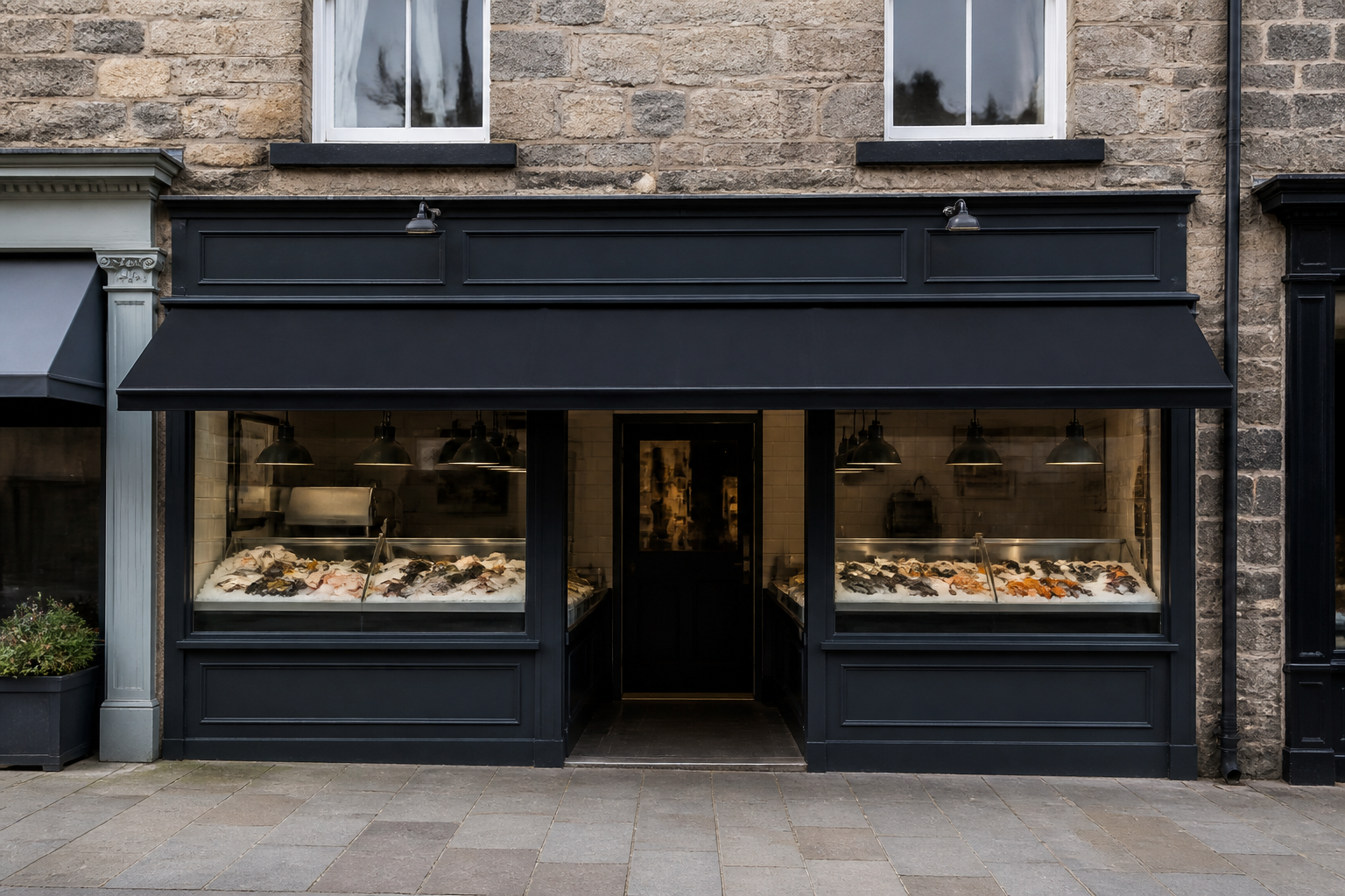 AI-generated image representing a Fishmonger in Chapel Allerton — illustrative, not a photograph of Tarbett's Fishmonger.
