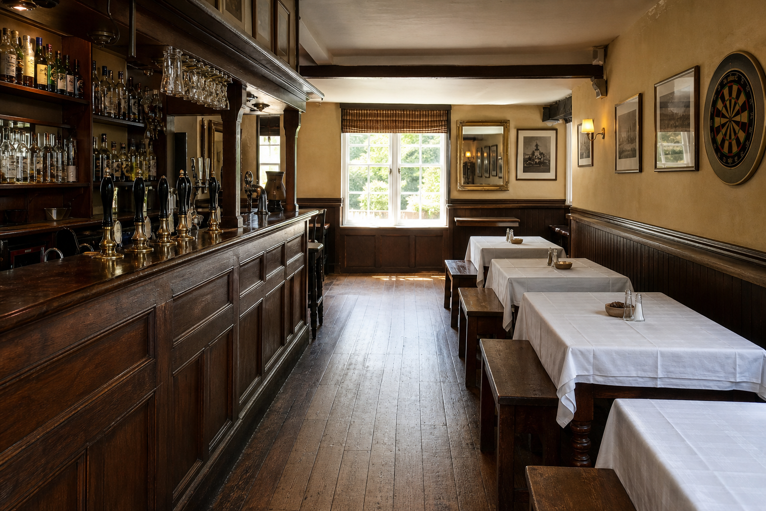 An illustrative AI-generated photograph representing a pub in Otley. Not a photograph of the business itself.