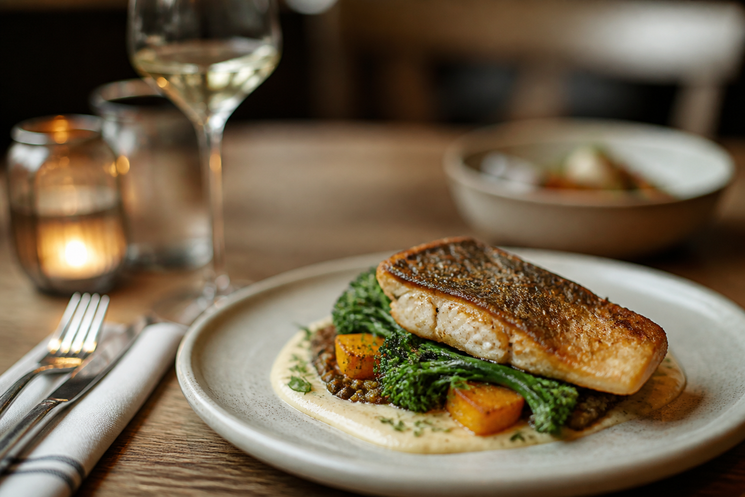 AI-generated image representing a Restaurant in Headingley — illustrative, not a photograph of The Swine Bistro.