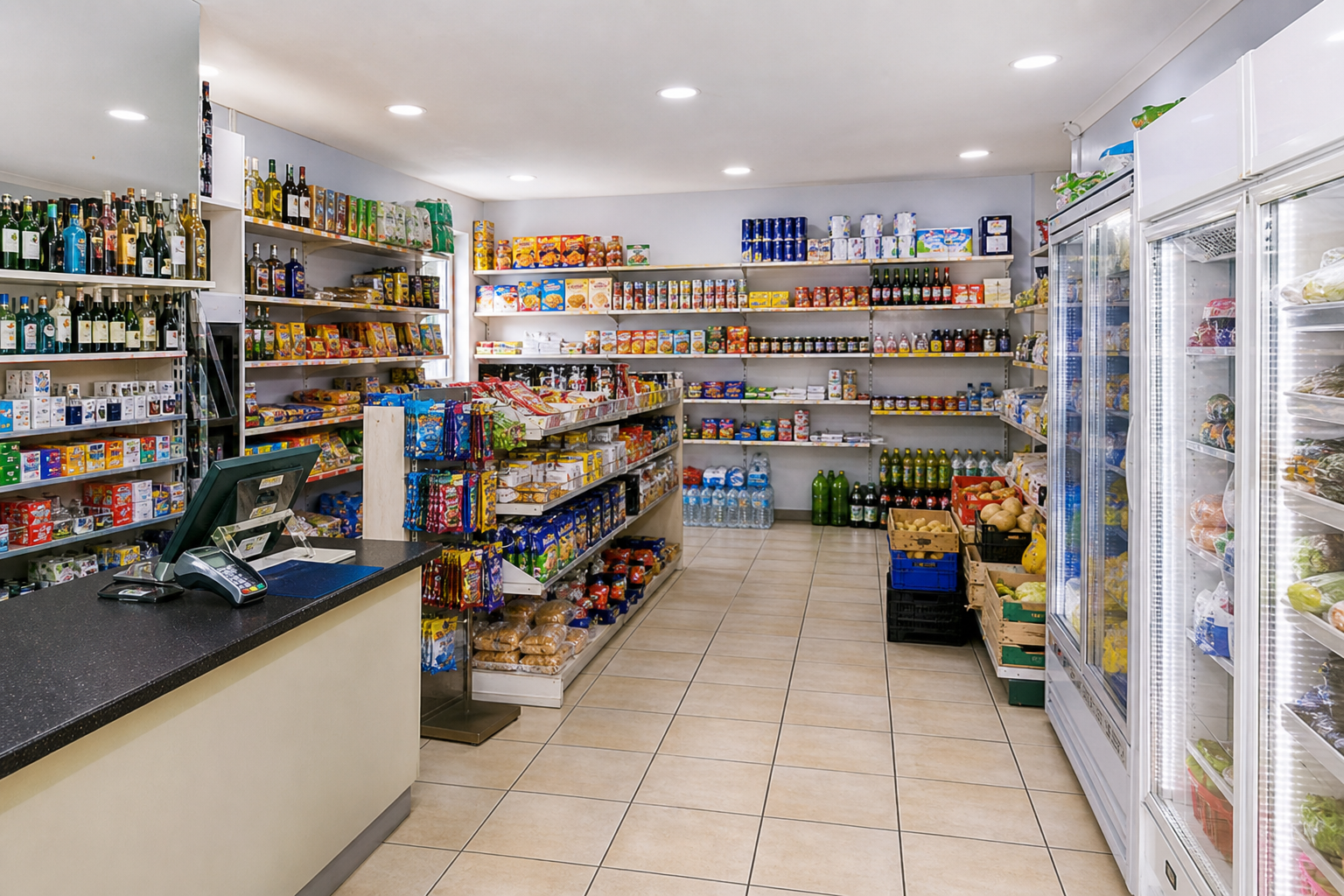 An illustrative AI-generated photograph representing a grocer in Wetherby. Not a photograph of the business itself.