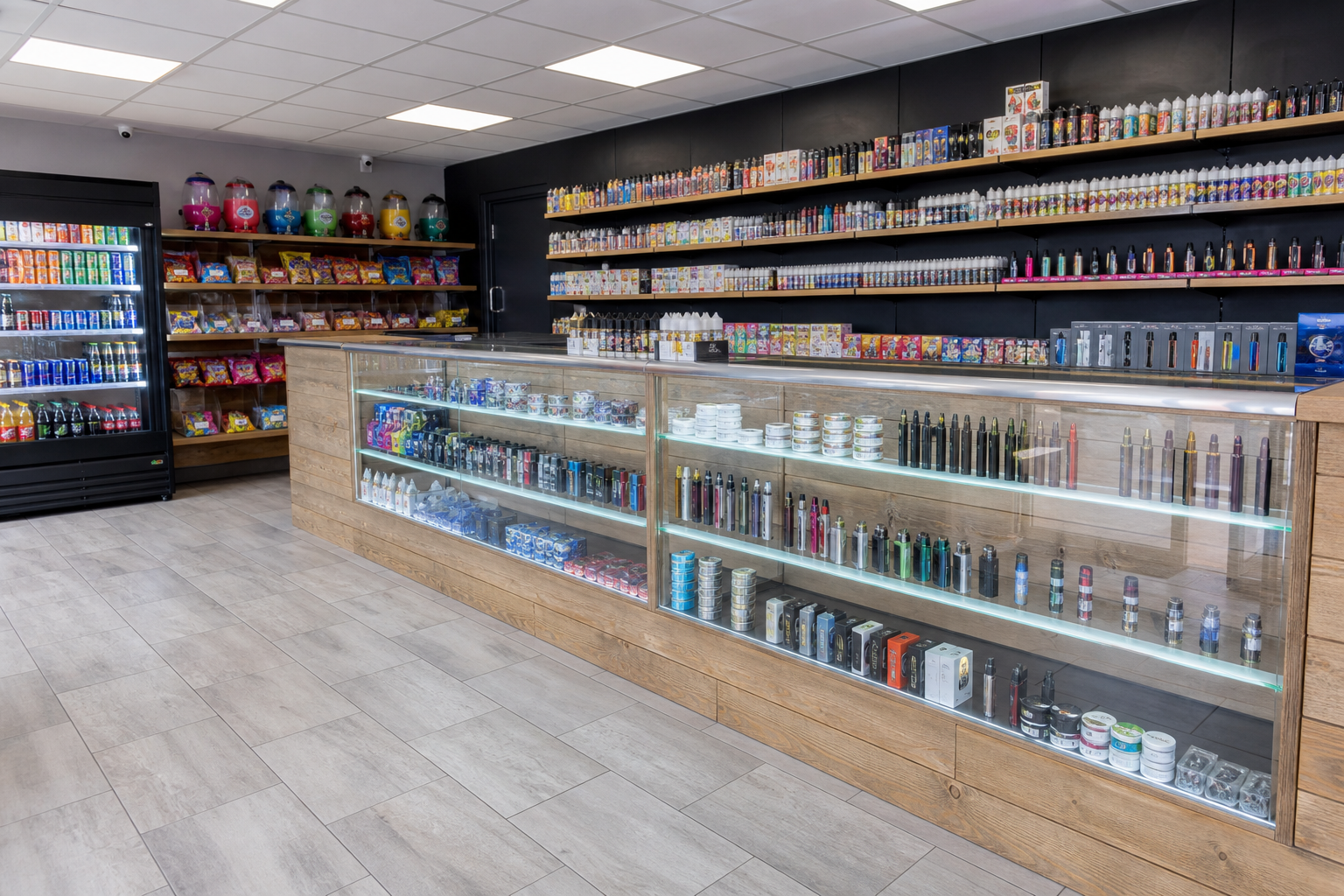 An illustrative AI-generated photograph representing a vape shop in Bramley. Not a photograph of the business itself.