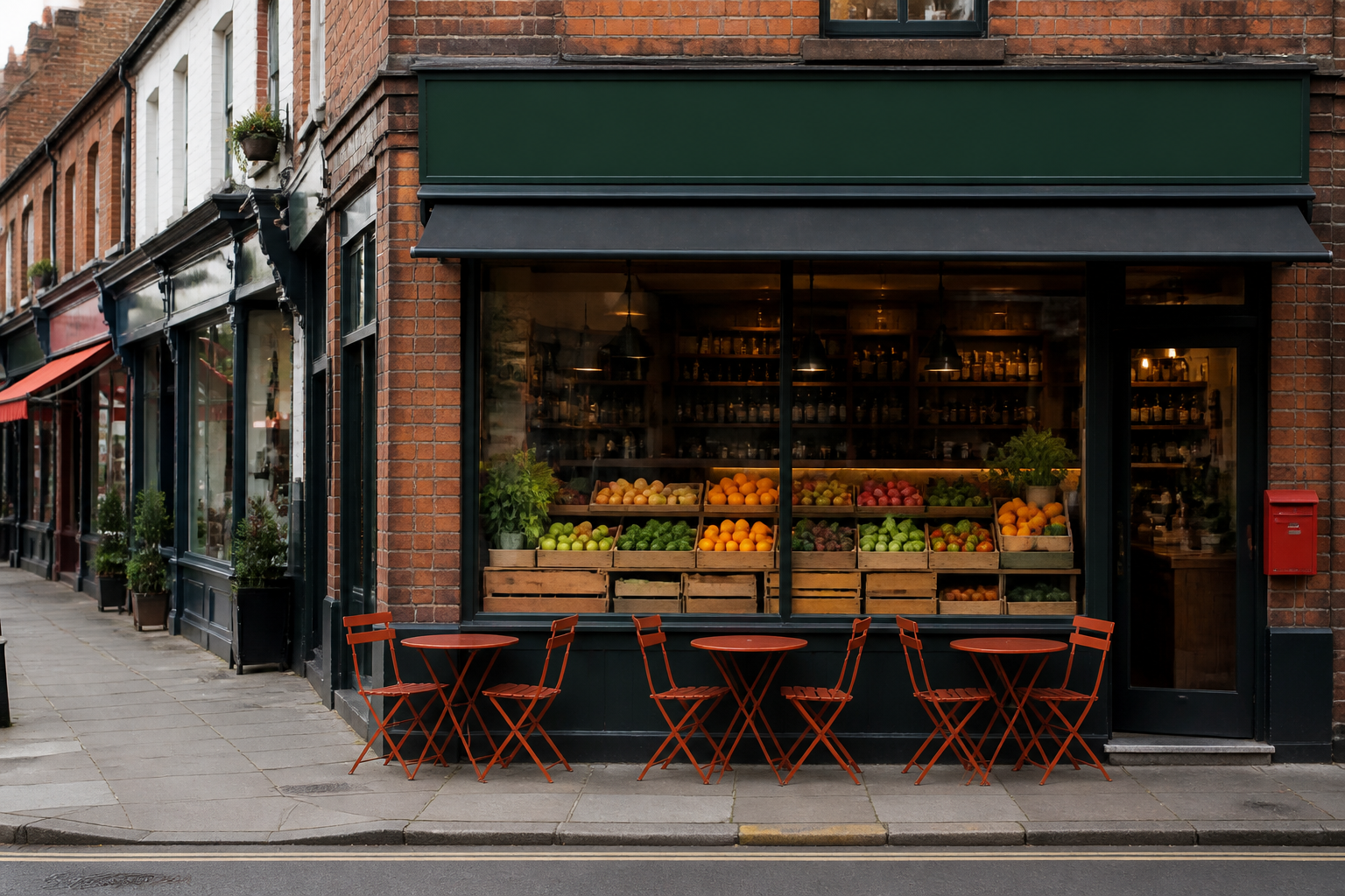 AI-generated image representing a Grocer in Chapel Allerton — illustrative, not a photograph of Wayward Wines.